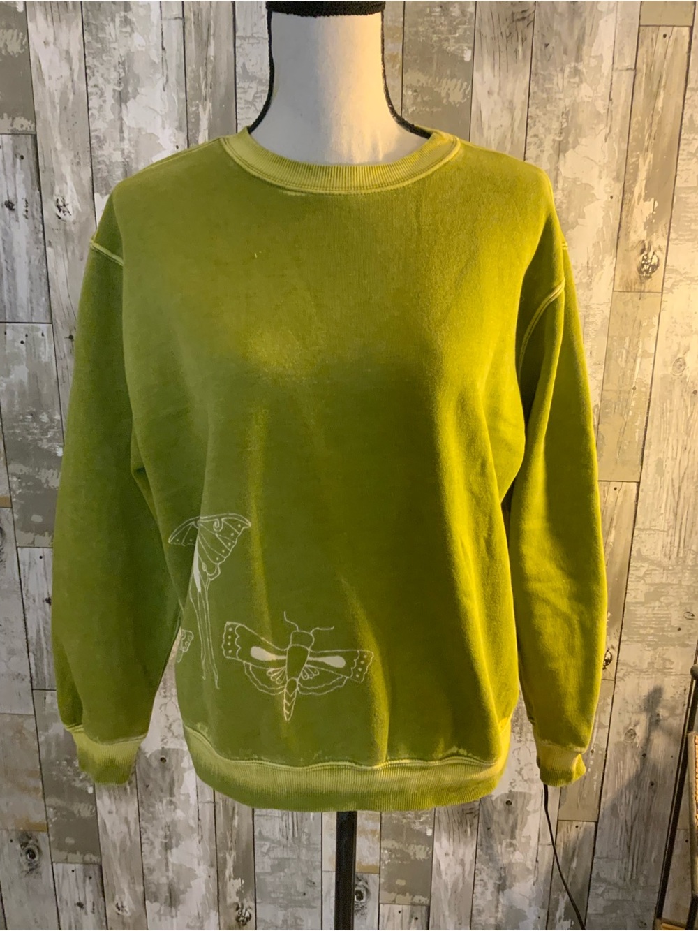 Able Chartreuse Fleece Crewneck Sweatshirt